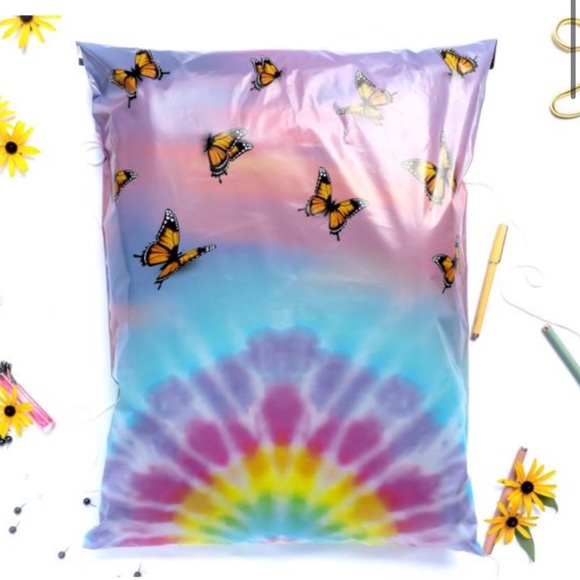 20 19X24 Poly Mailers Butterfly Rainbow Tye Dye PRICE IS FIRM - Picture 2 of 4